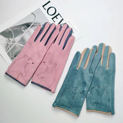 Cozy Cartoon Touchscreen Mittens™