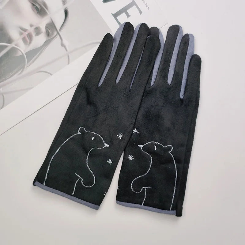 Cozy Cartoon Touchscreen Mittens™