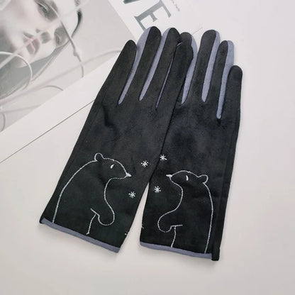 Cozy Cartoon Touchscreen Mittens™