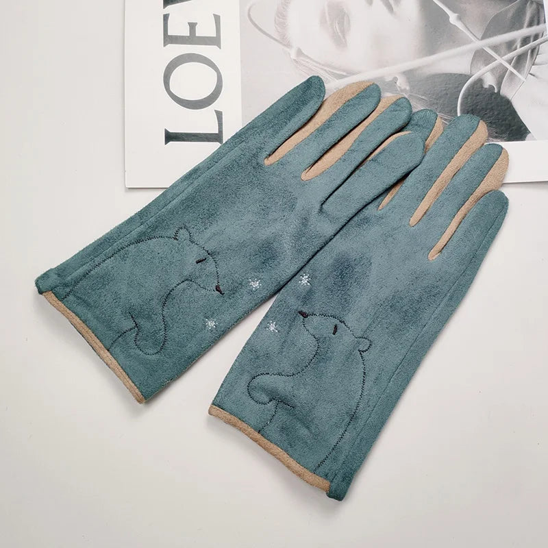 Cozy Cartoon Touchscreen Mittens™