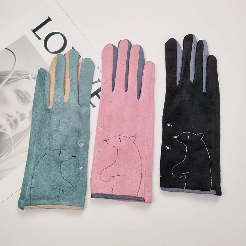 Cozy Cartoon Touchscreen Mittens™